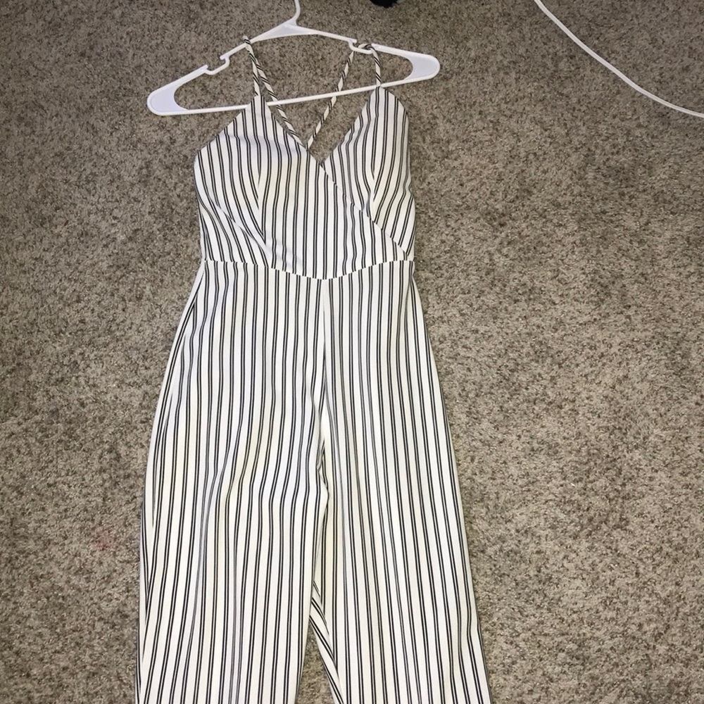 Striped pantsuit